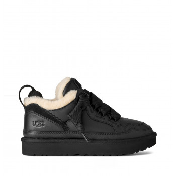 Mens Lowmel Sneaker Black Leather