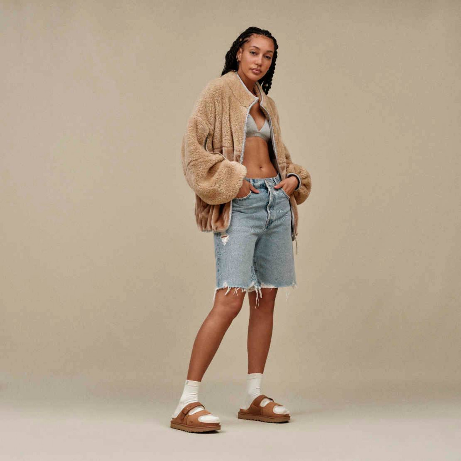 UGG Greenport Strap Slide Chestnut