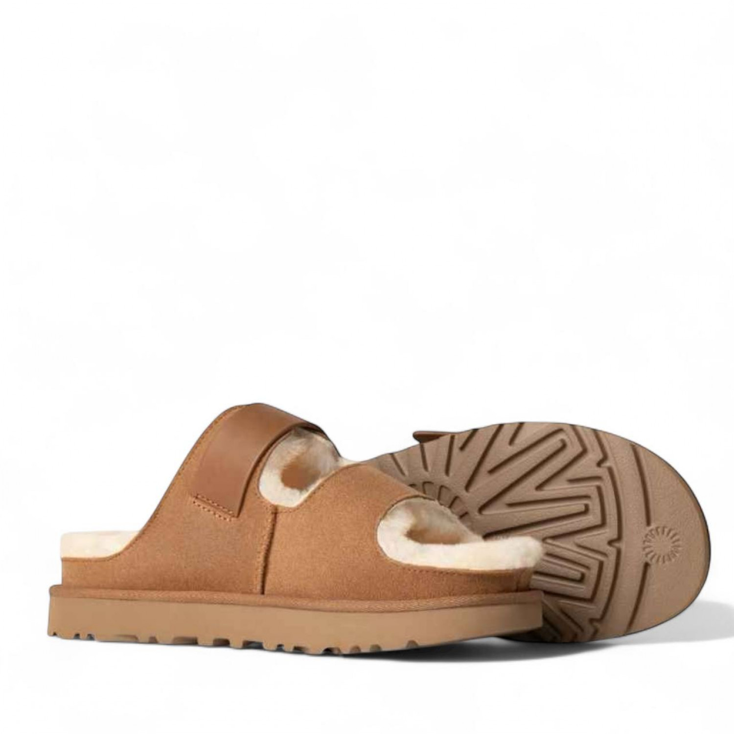 UGG Greenport Strap Slide Chestnut
