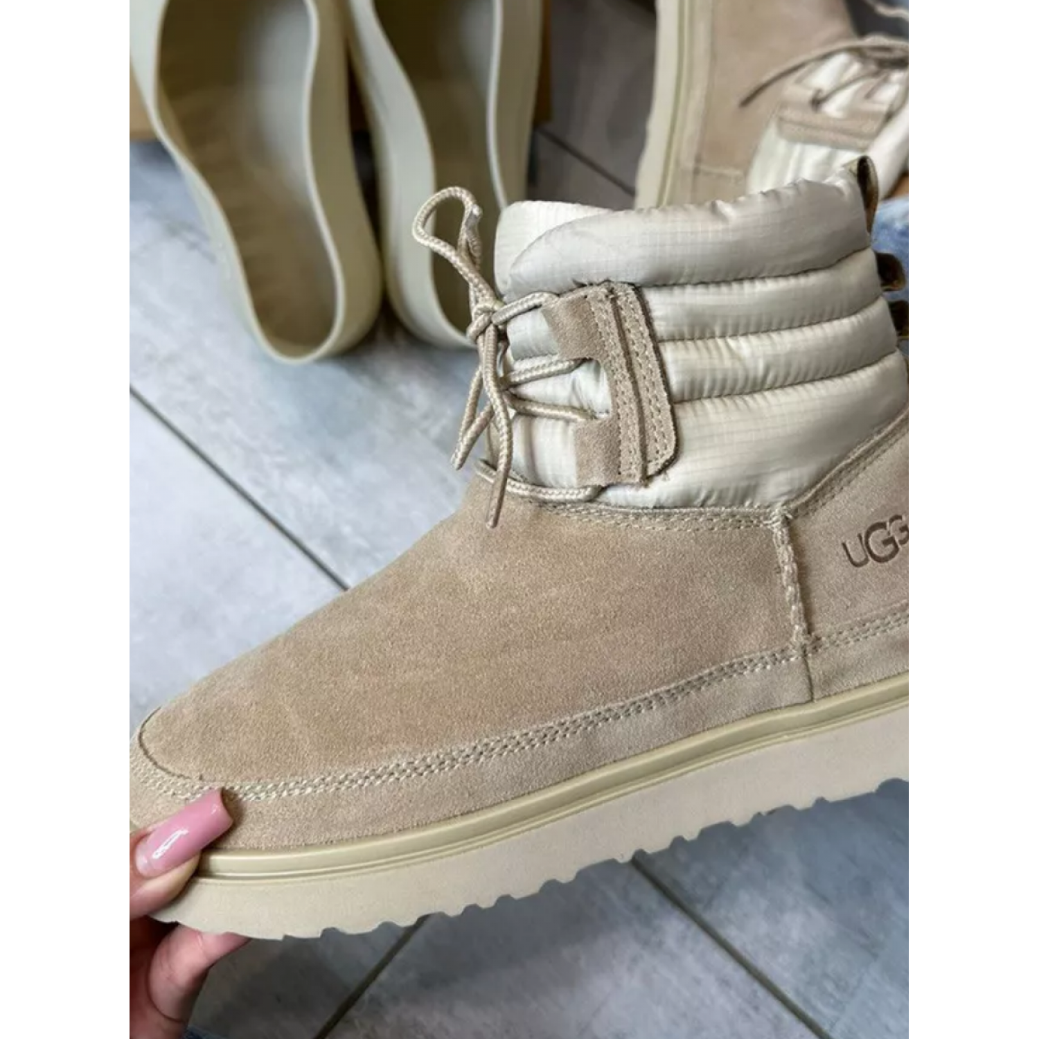 UGG Classic Mini Lace-Up Weather Sand