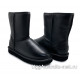 UGG CLASSIC SHORT LEATHER BLACK