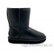 UGG CLASSIC SHORT LEATHER BLACK