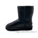 UGG CLASSIC SHORT LEATHER BLACK