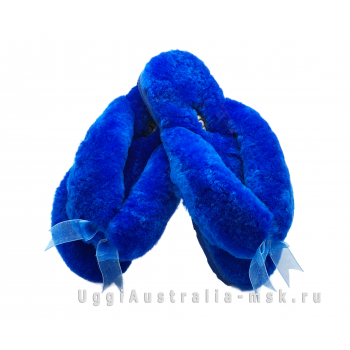 UGG FLUFF FLIP FLOP ELECTRIC BLUE