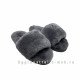 UGG FLUFF SLIDE SLIPPERS GREY