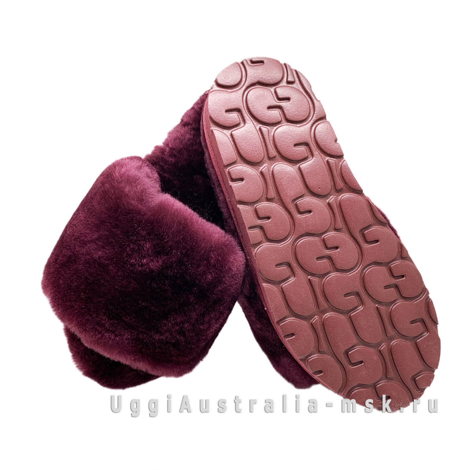 UGG FLUFF SLIDE SLIPPERS VIOLET