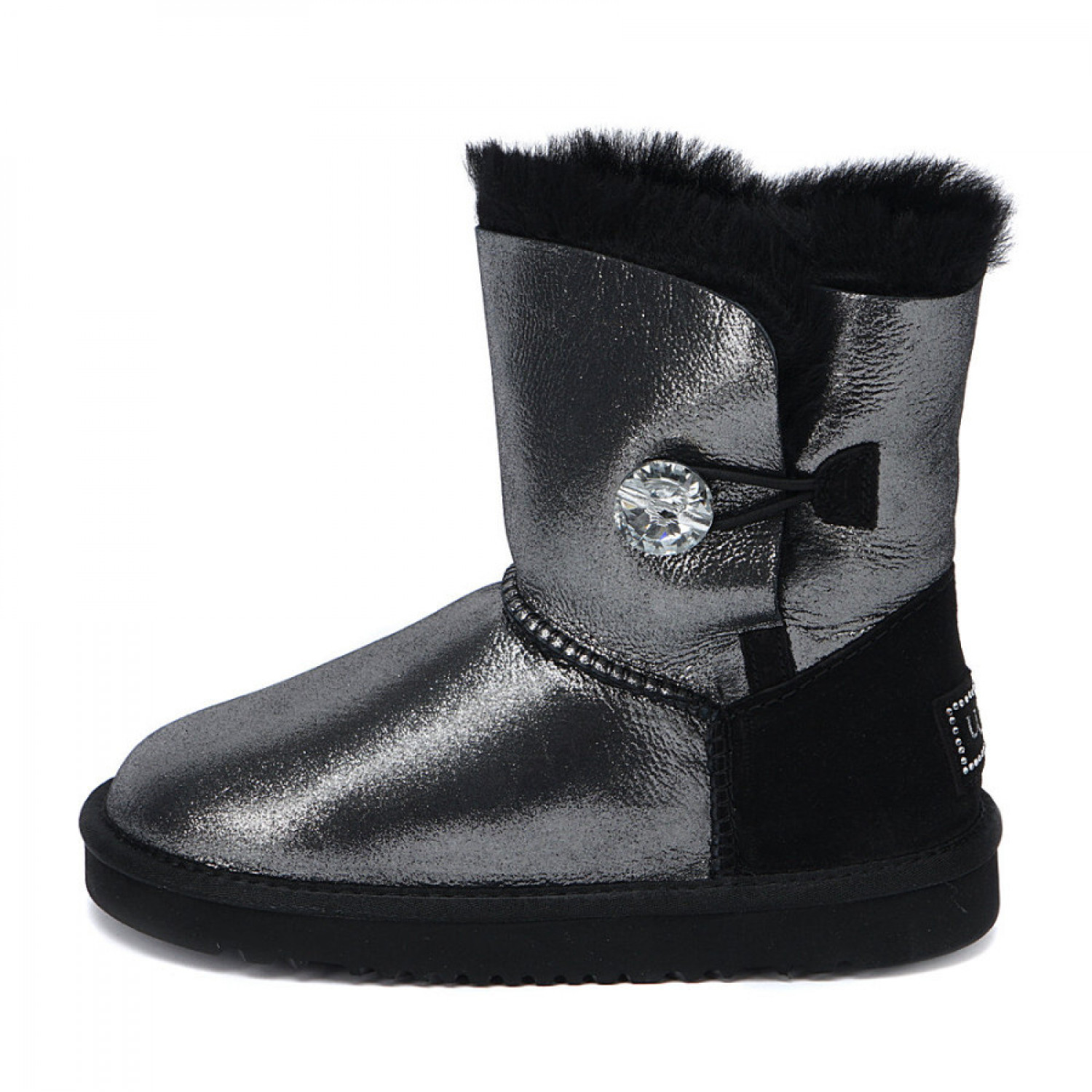 UGG Kids Balley Button I Do Black UGG Kids Balley Button I Do Black