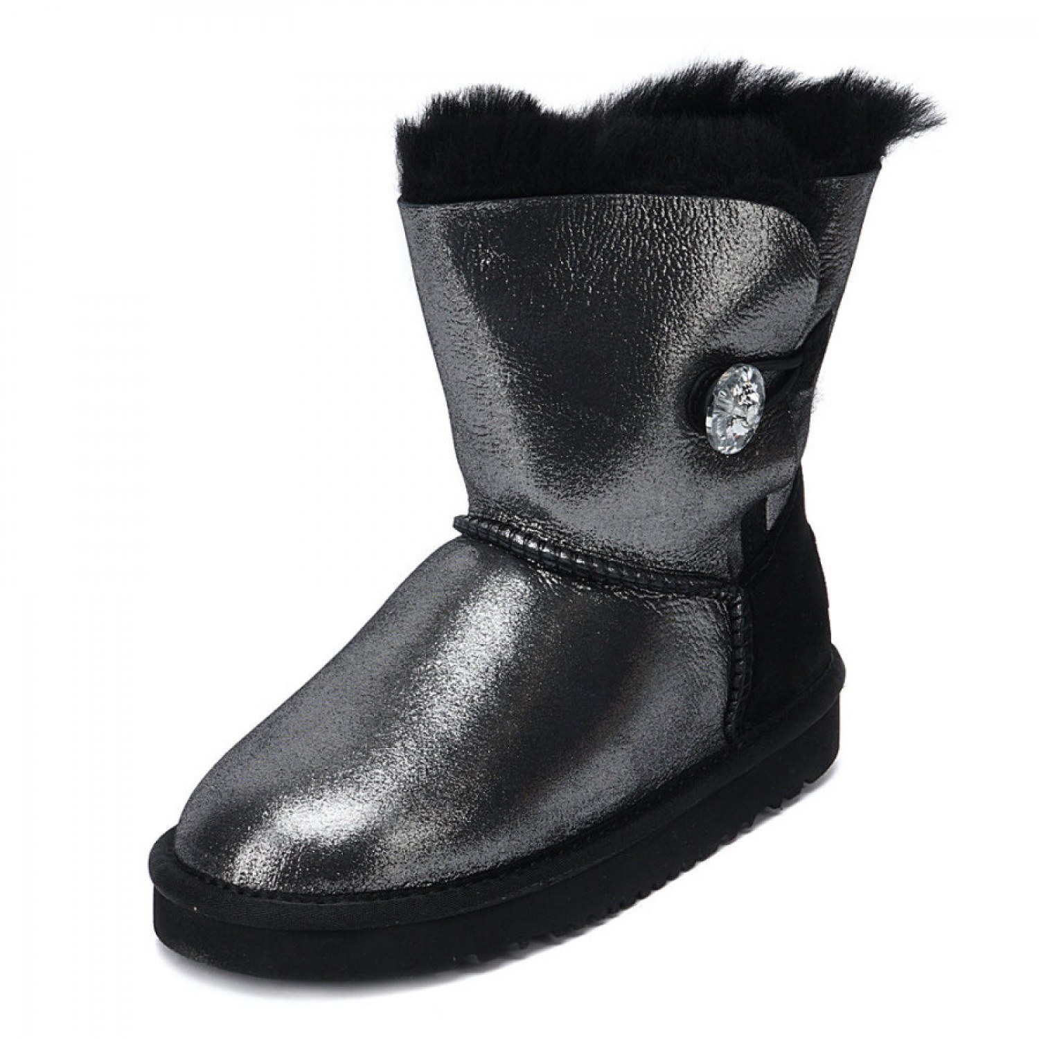 UGG Kids Balley Button I Do Black UGG Kids Balley Button I Do Black