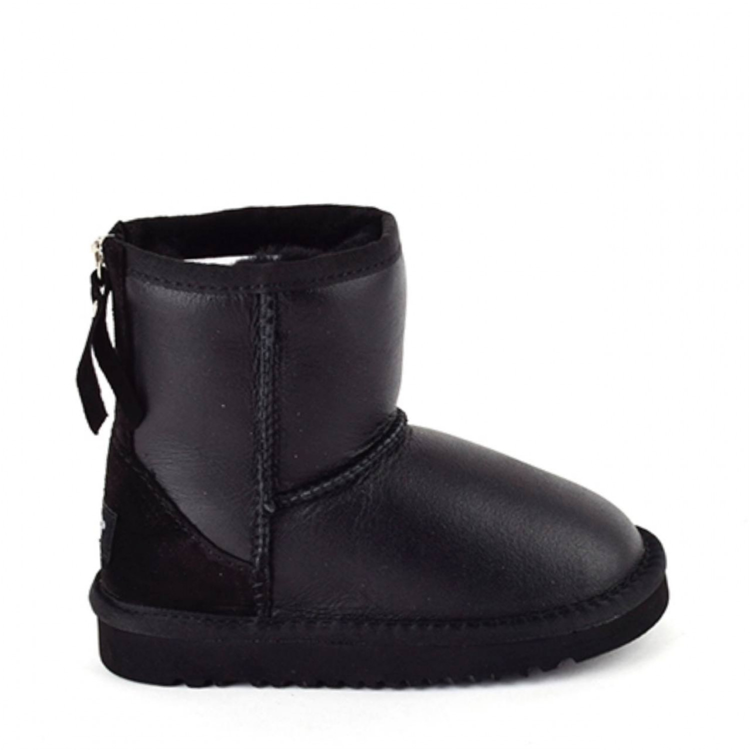 UGG Kids Classic Zip Short Metallic Black 