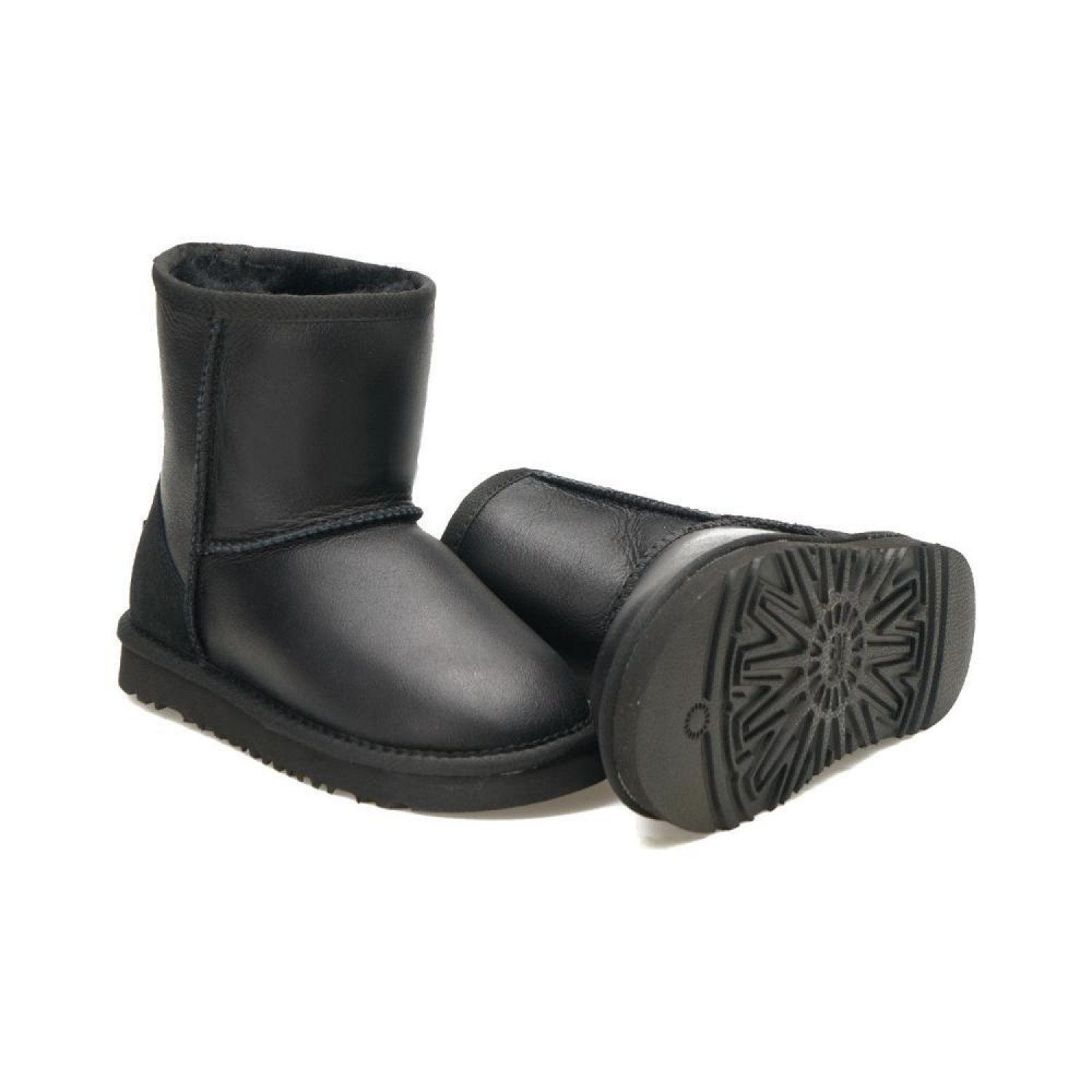 UGG Kids Classic Short Metallic Black 
