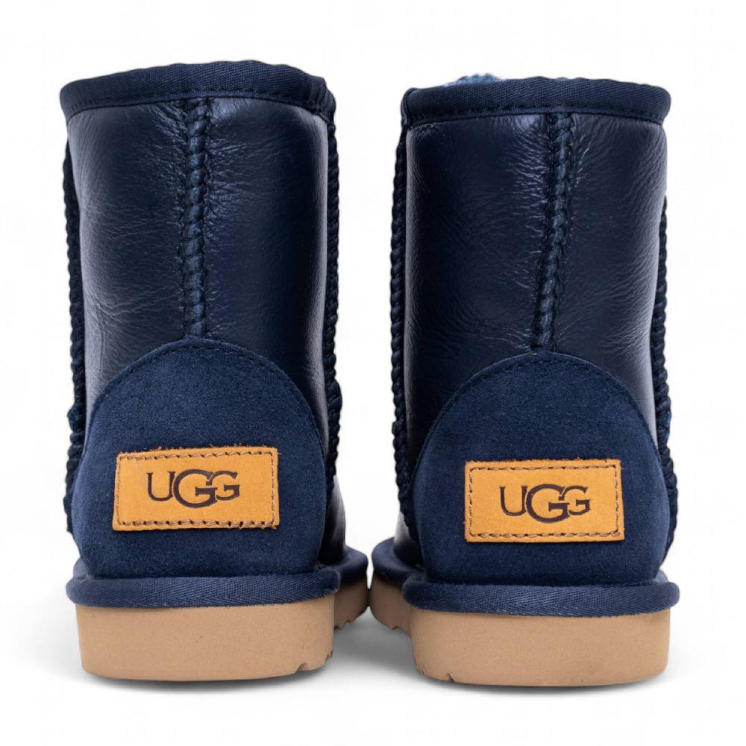 UGG Kids Classic Short Metallic Navy 