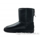 Ugg Mens Classic Short Zip Metallic Black