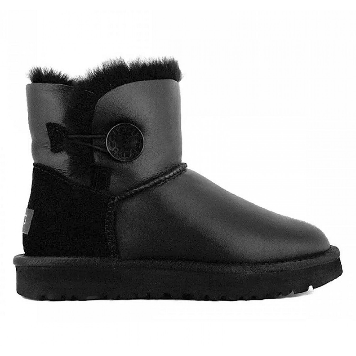 UGG Bailey Button Mini Metallic Black