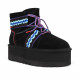 Женские угги UGG Classic Mini II Braid Platform Black