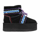 Женские угги UGG Classic Mini II Braid Platform Black