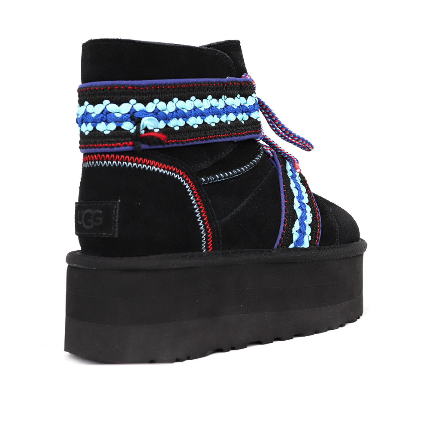 Женские угги UGG Classic Mini II Braid Platform Black