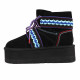 Женские угги UGG Classic Mini II Braid Platform Black