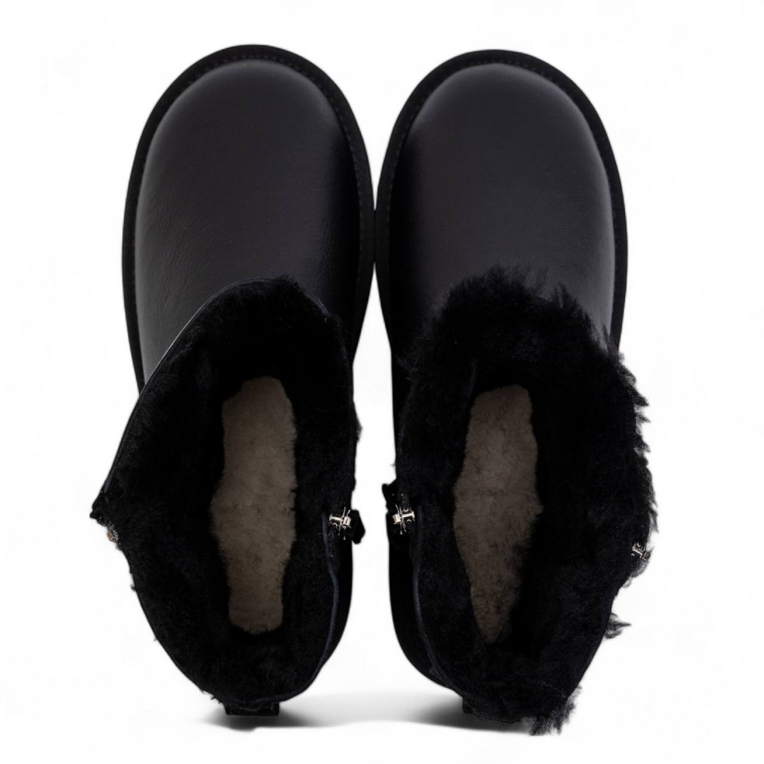 UGG Mens Classic Mini Double Zip Metallic Black 
