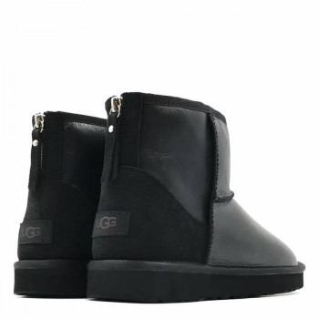 UGG Mens Classic Mini Zip Metallic Black 