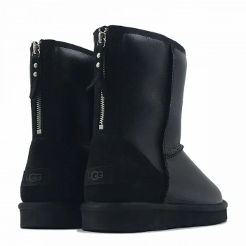 Ugg Classic Short Zip Metallic Black