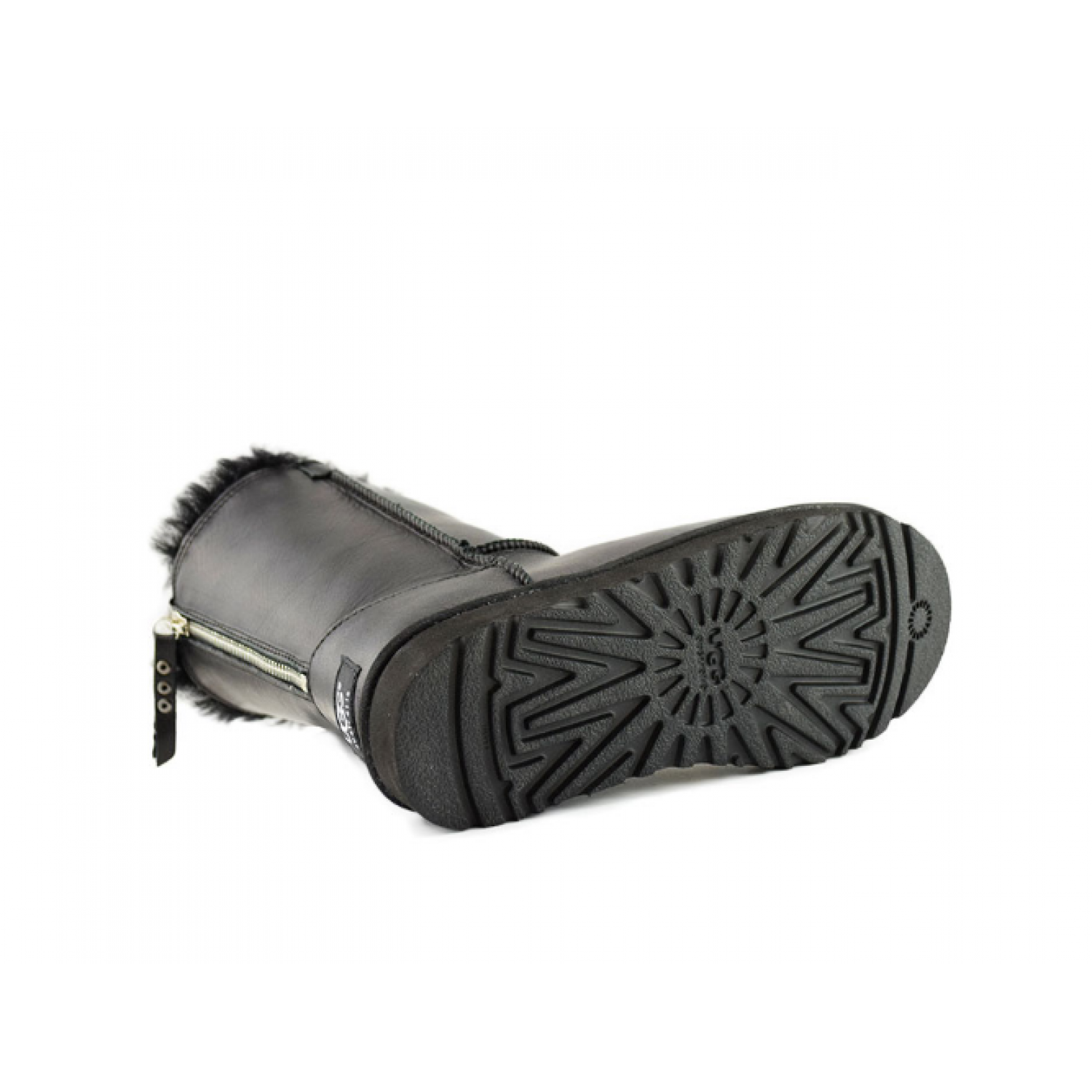 Ugg Classic Short One ZIP Black Leather