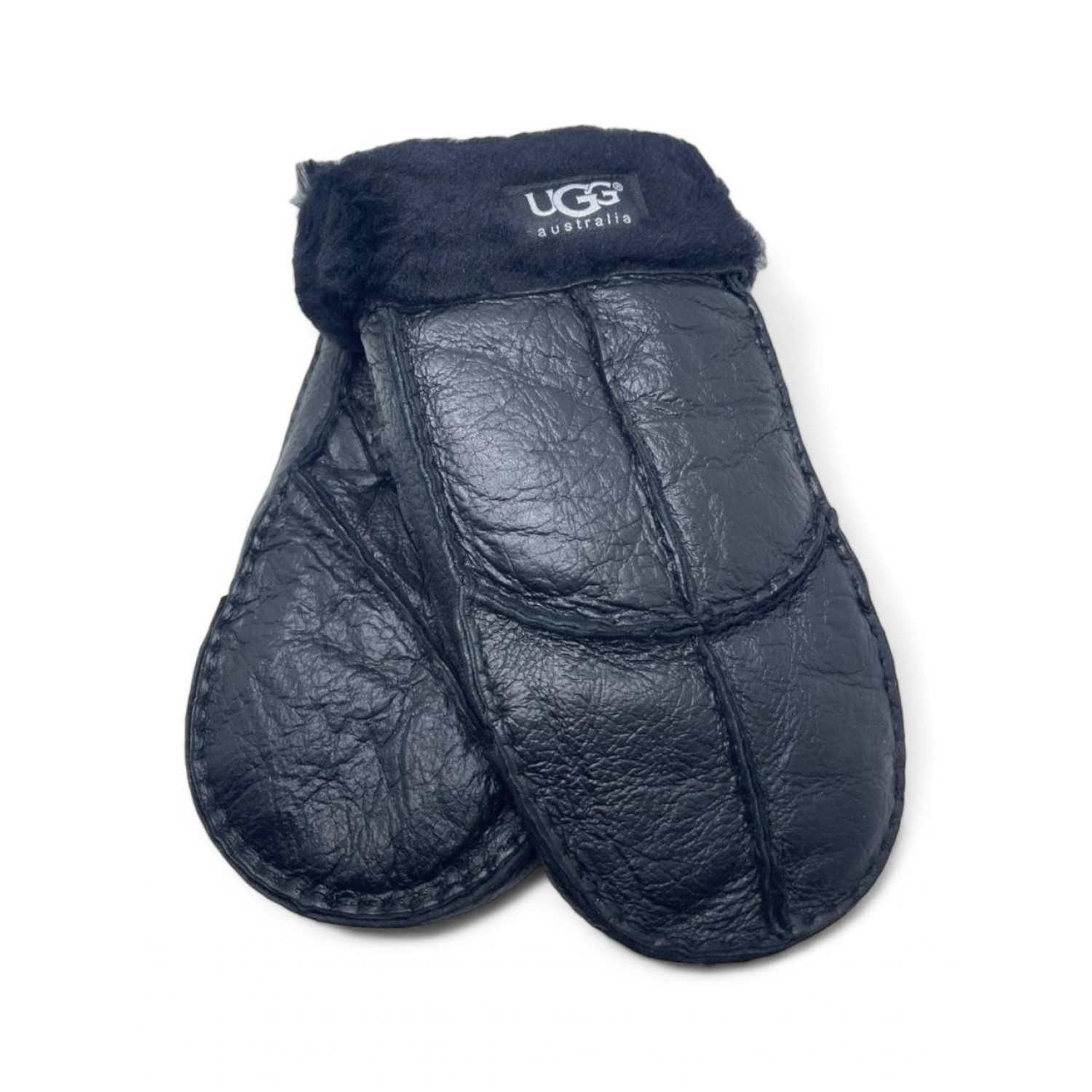 UGG Men's Sheepskin Mitten Metallic Black 