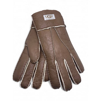 UGG Women's Sheepskin Glove Metallic Chocolate