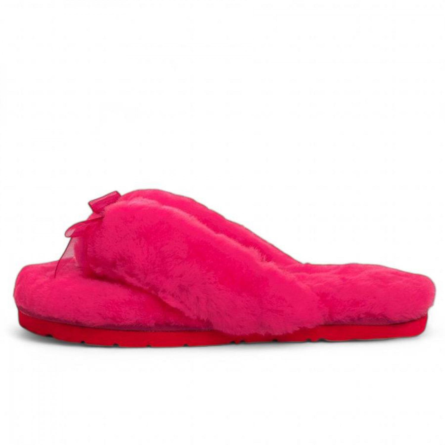 UGG Fluff Flip Flop Rose Red