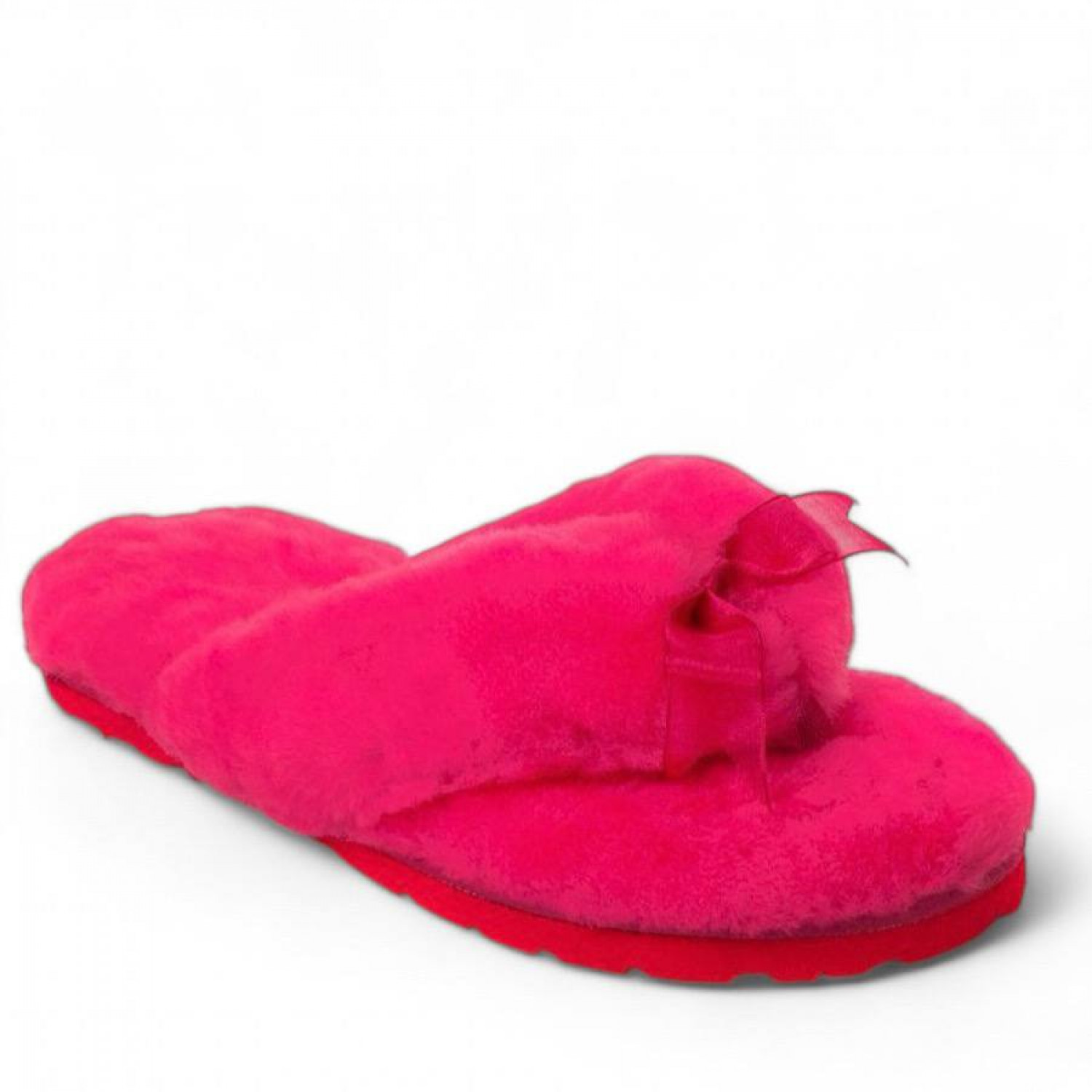 UGG Fluff Flip Flop Rose Red