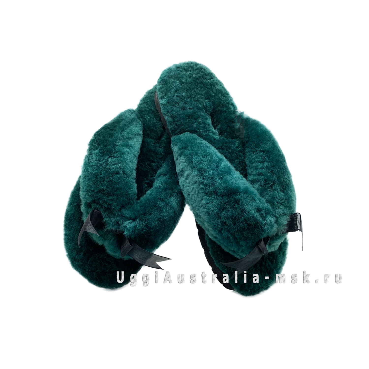 UGG FLUFF FLIP FLOP DARK GREEN UGG FLUFF FLIP FLOP DARK GREEN