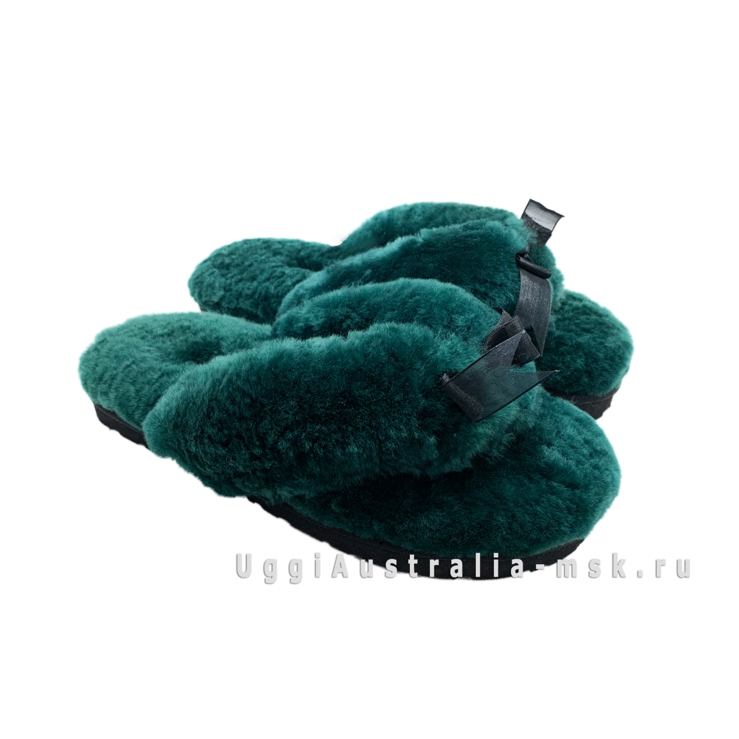 UGG FLUFF FLIP FLOP DARK GREEN UGG FLUFF FLIP FLOP DARK GREEN