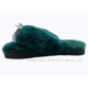UGG FLUFF FLIP FLOP DARK GREEN
