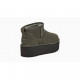 UGG Classic Ultra Mini Platform Burn Olive